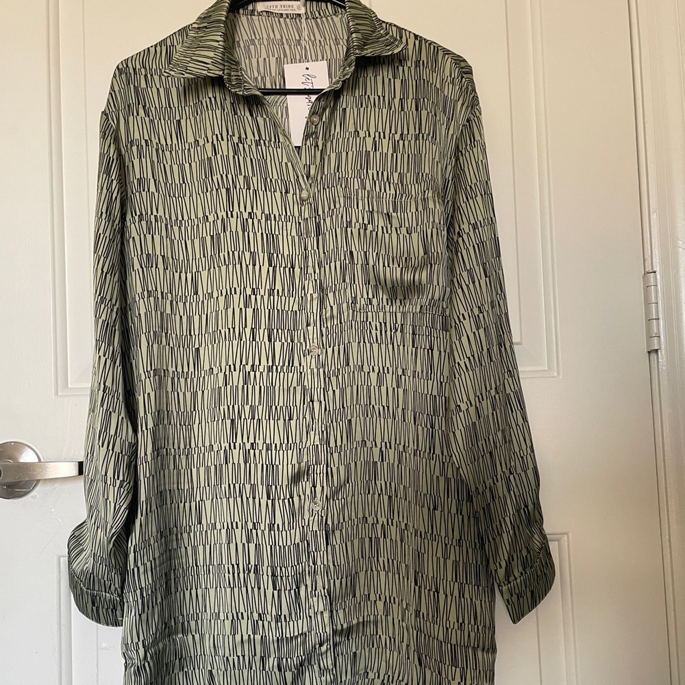 NEW WITH TAGS. 12th tribe satin dress.